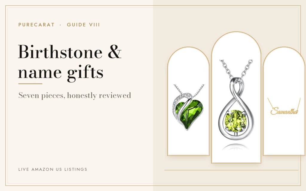 Birthstone and name necklaces that feel personal cover